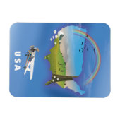 Reisposter van de VS geïllustreerd Magneet (Horizontaal)