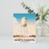 Reisposter van de watertoren in North Dakota Briefkaart (Staand voorkant)