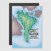 Reisposter van Falster eiland Denemarken. (Voorkant / Achterkant)