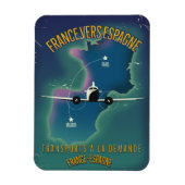 Reisposter van Frankrijk naar Spanje Magneet (Verticaal)