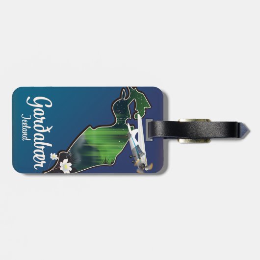 Reisposter van Garðabær IJ Bagagelabel (Achterkant horizontaal)