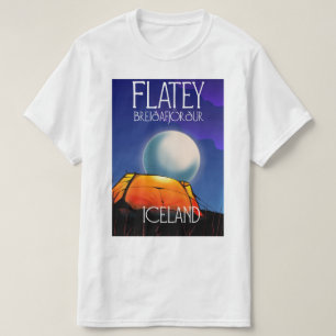 Reisposter van Grímsey IJsland T-shirt