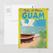 Reisposter van Guam uit het verleden Briefkaart (Voorkant / Achterkant)