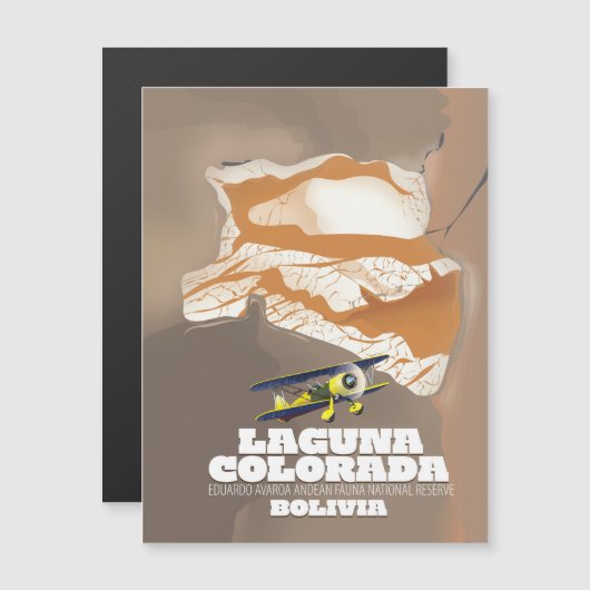 Reisposter van het Bolivia van Laguna Colorada (Voorkant / Achterkant)