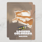 Reisposter van het Bolivia van Laguna Colorada (Voorkant / Achterkant)