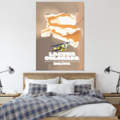 Reisposter van het Bolivia van Laguna Colorada Canvas Afdruk (Insitu (Slaapkamer))