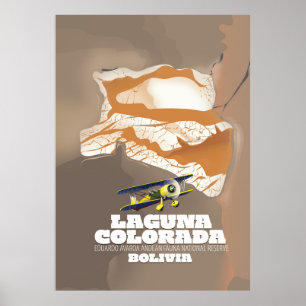 Reisposter van het Bolivia van Laguna Colorada Poster