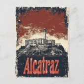 Reisposter van het eiland Alcatraz uit het verlede Briefkaart (Voorkant)