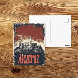 Reisposter van het eiland Alcatraz uit het verlede Briefkaart