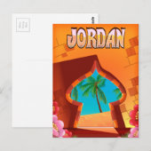 Reisposter van het Jordaanpaleis Briefkaart (Voorkant / Achterkant)