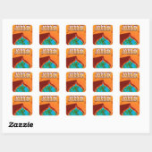 Reisposter van het Jordaanpaleis Vierkante Sticker (Vel)