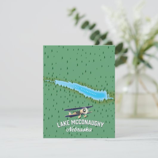 Reisposter van het McConaughy Nebraska-meer (Staand voorkant)