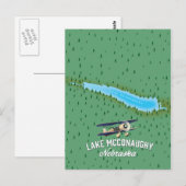 Reisposter van het McConaughy Nebraska-meer Briefkaart (Voorkant / Achterkant)