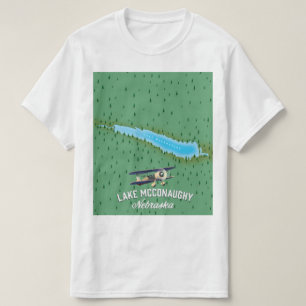 Reisposter van het McConaughy Nebraska-meer T-shirt