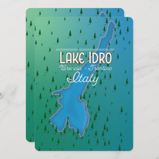 Reisposter van het meer van Idro Italië (Voorkant / Achterkant)