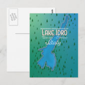 Reisposter van het meer van Idro Italië Briefkaart (Voorkant / Achterkant)