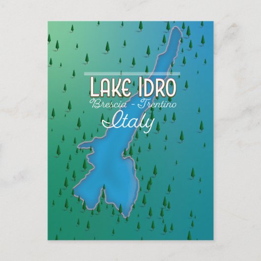 Reisposter van het meer van Idro Italië Briefkaart (Voorkant)