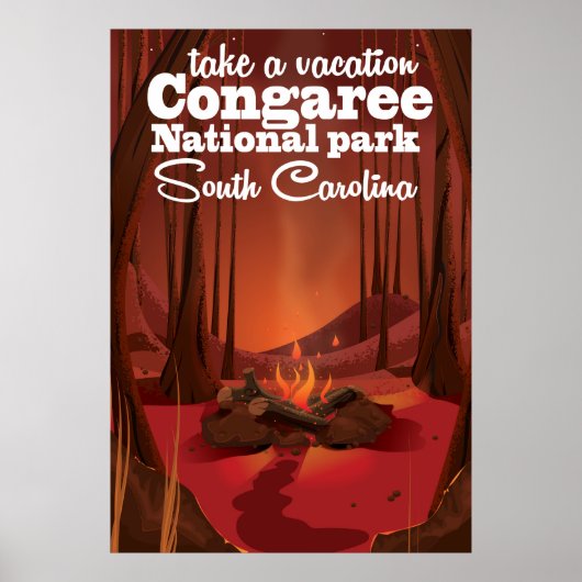 Reisposter van het Nationaal Park Congaree Poster (Voorkant)