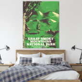 Reisposter van het Nationaal Park van de Grote Smo Canvas Afdruk (Insitu (Slaapkamer))