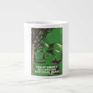 Reisposter van het Nationaal Park van de Grote Smo Koffiekop