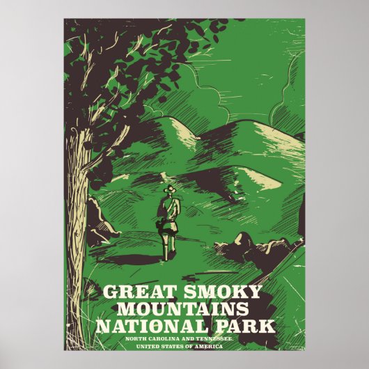 Reisposter van het Nationaal Park van de Grote Smo Poster (Voorkant)