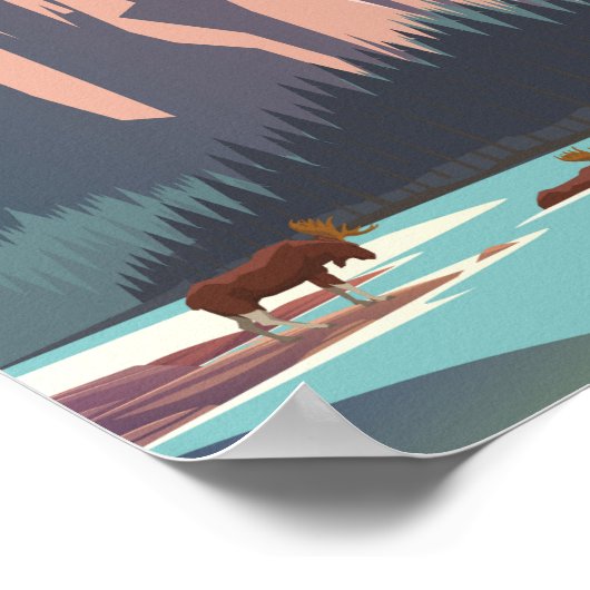 Reisposter van het Nationaal Park Yosemite Poster (Hoek)