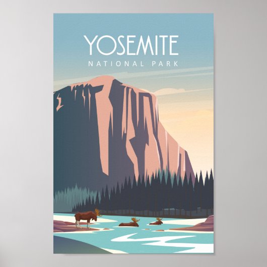 Reisposter van het Nationaal Park Yosemite Poster (Voorkant)