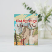 Reisposter van het nationale park Hot Springs Briefkaart (Staand voorkant)