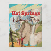 Reisposter van het nationale park Hot Springs Briefkaart (Voorkant)