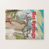 Reisposter van het nationale park Hot Springs Legpuzzel (Horizontaal)