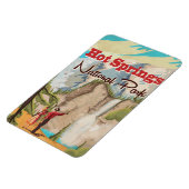 Reisposter van het nationale park Hot Springs Magneet (Linkerzijde)