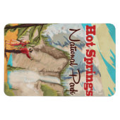 Reisposter van het nationale park Hot Springs Magneet (Horizontaal)