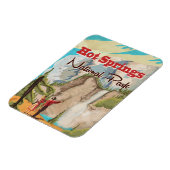 Reisposter van het nationale park Hot Springs Magneet (Linkerzijde)