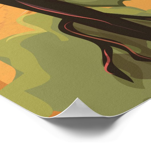 Reisposter van het nationale park Hot Springs Poster (Hoek)