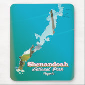 Reisposter van het nationale park Shenandoah. Muismat (Voorkant)