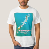 Reisposter van het nationale park Shenandoah. T-shirt (Voorkant)