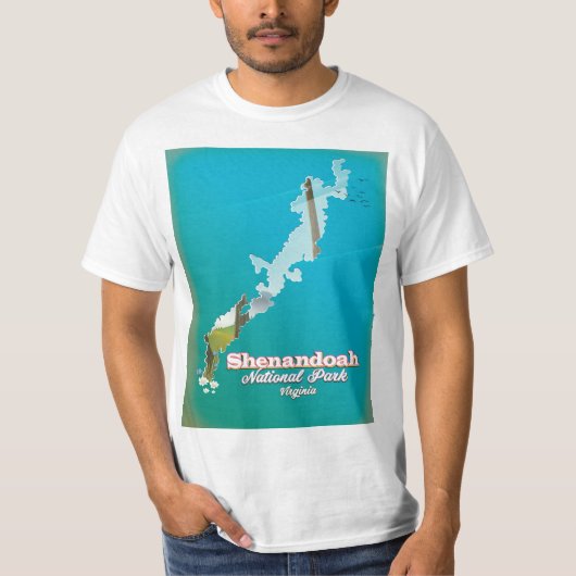Reisposter van het nationale park Shenandoah. T-shirt (Voorkant)