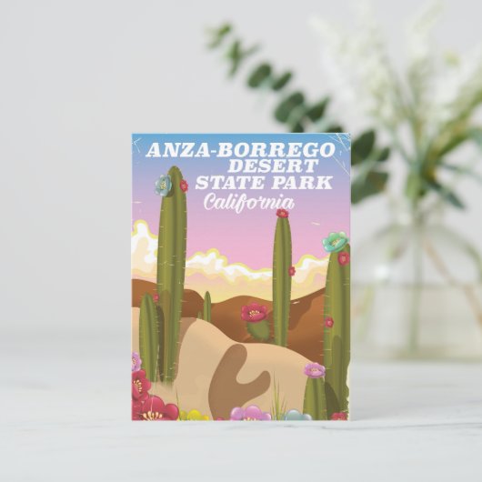 Reisposter van het natuurpark Anza-Borrego Briefkaart (Staand voorkant)