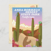 Reisposter van het natuurpark Anza-Borrego Briefkaart (Voorkant / Achterkant)