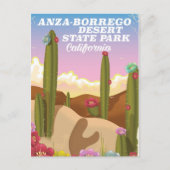 Reisposter van het natuurpark Anza-Borrego Briefkaart (Voorkant)