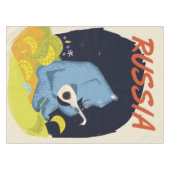 Reisposter van het -Russische Beer Tafelkleed (Voorkant (Horizontaal))