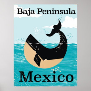 reisposter van het schiereiland baja poster