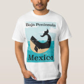 reisposter van het schiereiland baja t-shirt (Voorkant)