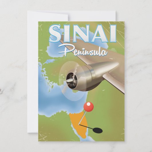 Reisposter van het Sinaï-schiereiland Kaart (Achterkant)