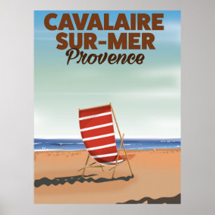 Reisposter van het strand van Cavalaire-sur-Mer Pr Poster