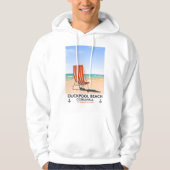 Reisposter van het strand van Duckpool Cornwall Hoodie (Voorkant)