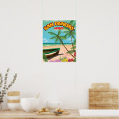 Reisposter van het strand van San Pancho Poster (Keuken)