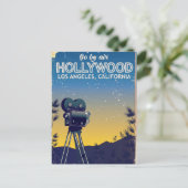 Reisposter van Hollywood Los Angeles California Briefkaart (Staand voorkant)