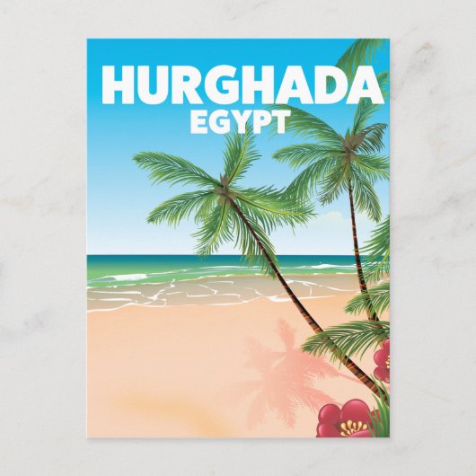 Reisposter van Hurghada Egypt Briefkaart (Voorkant)