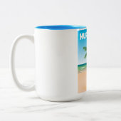 Reisposter van Hurghada Egypt Tweekleurige Koffiemok (Links)